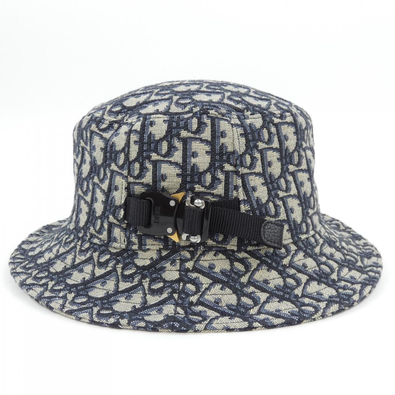美品　ディオール　ボブハット　オブリーク コットン ブレンド ジャカード ディオール DIOR ボブハット オブリーク コットン ブレンド ジャ