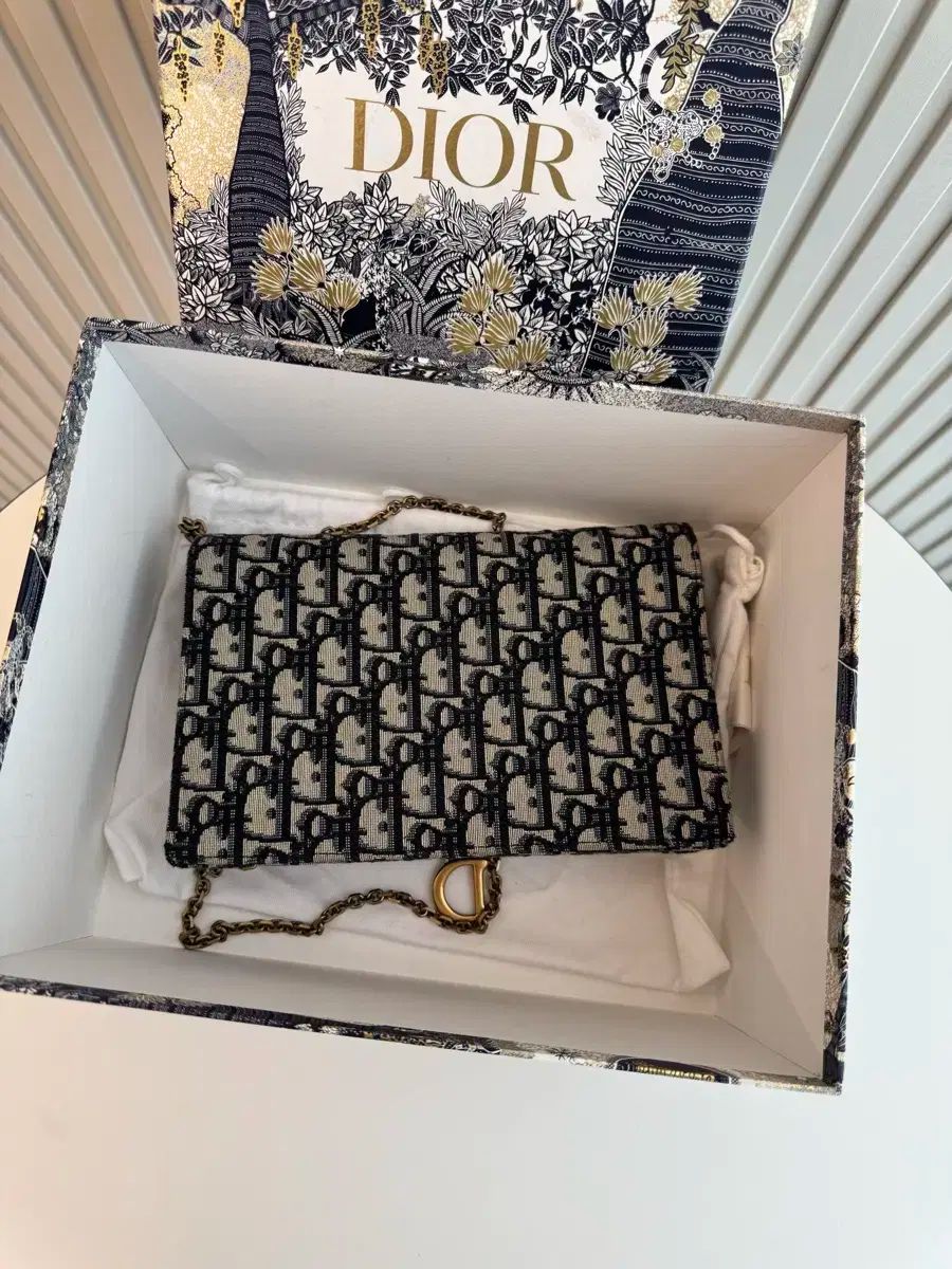 ディオール オブリーク チェーン サドル クロスバッグ