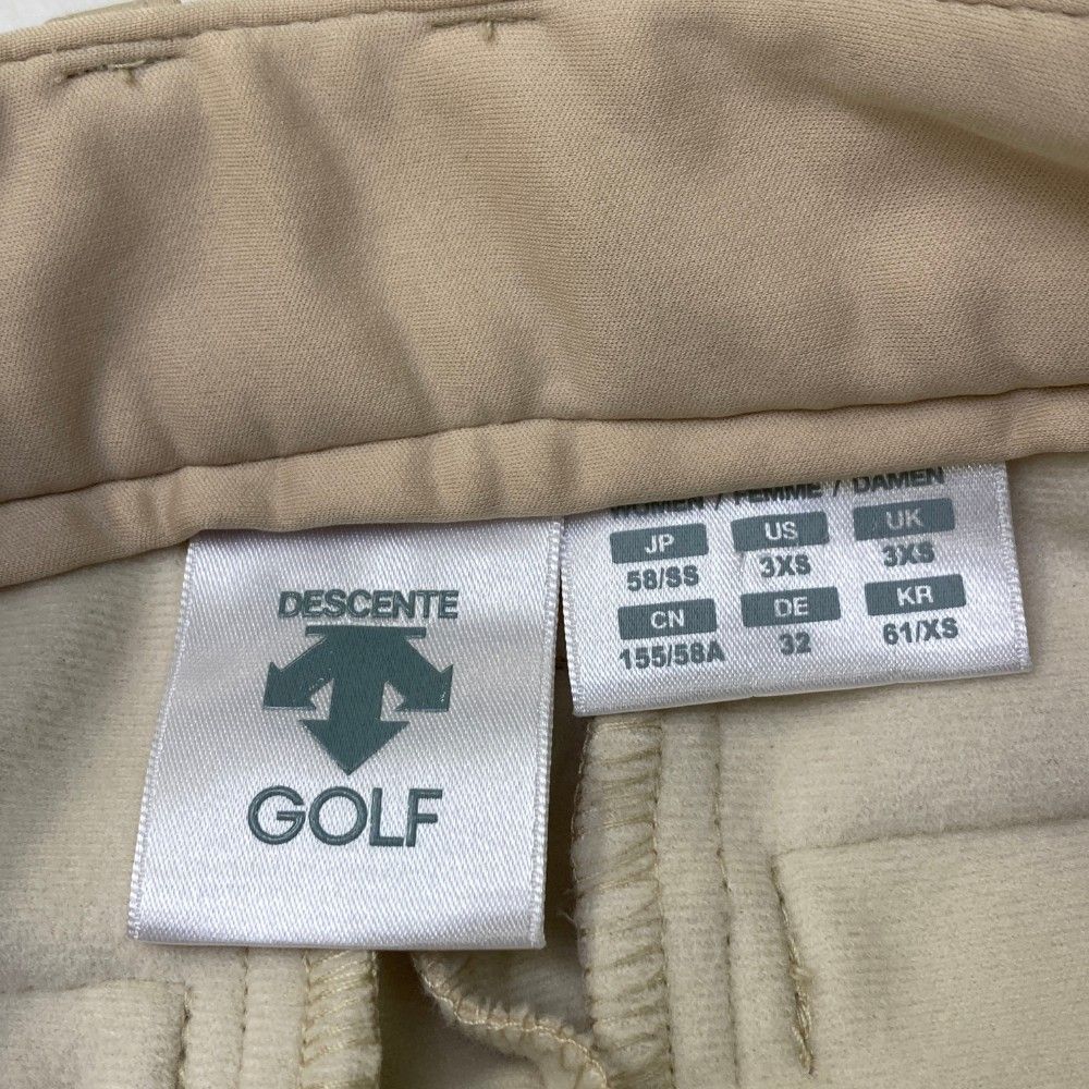 サイズ：SS DESCENTE GOLF デサントゴルフ  裏起毛 プリーツスカート  ベージュ系 [240101447867] ゴルフウェア レディース ストスト サイズ：SS DESCENTE GOLF デサントゴルフ 裏起毛 スカート 裾
