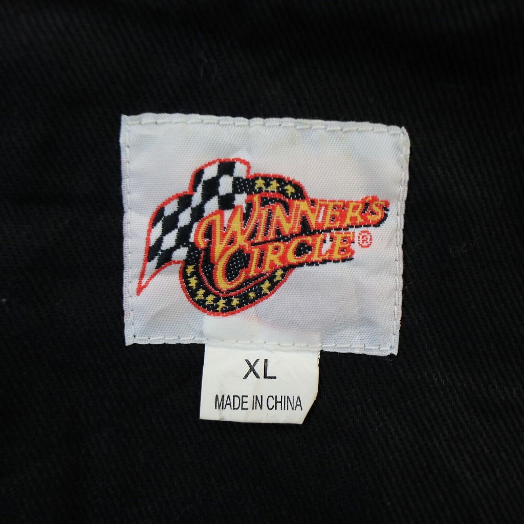 SALE/ 2000年代～ WINNER'S CIRCLE レーシングジャケット ストリート バドワイザー デイルアーンハートjr. ブラック  (メンズ XL) N5926