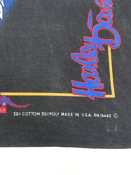 キッズ古着 vintage USA製 バナナインパジャマ ロンT 雑貨 古着 90s USA製 HARLEY DAVIDSON 「THE EAGLE SOARS ALONE