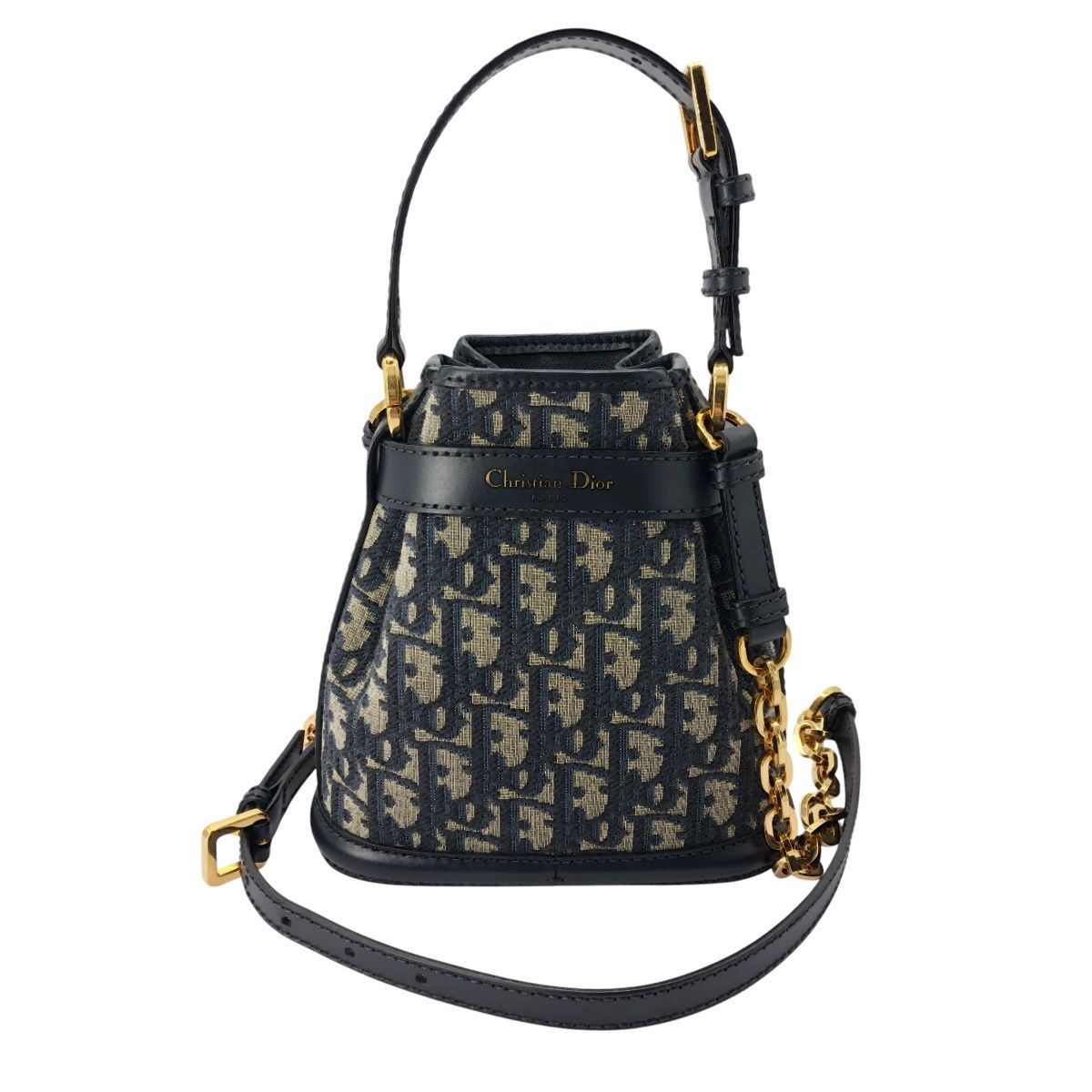 Christian Dior クリスチャン ディオール C est Dior バッグ スモール オブリーク M2272UTZQ ネイビー 2way巾着バッグレディース 25005920 UY