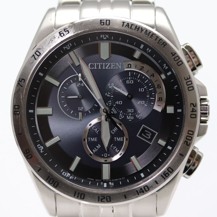 CITIZEN シチズン ECO DRIVE 電波 クロノグラフ 腕時計 ソーラー