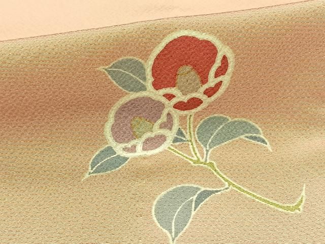 平和屋着物□上質な小紋 草花舞蝶文 金彩 正絹 逸品 未使用