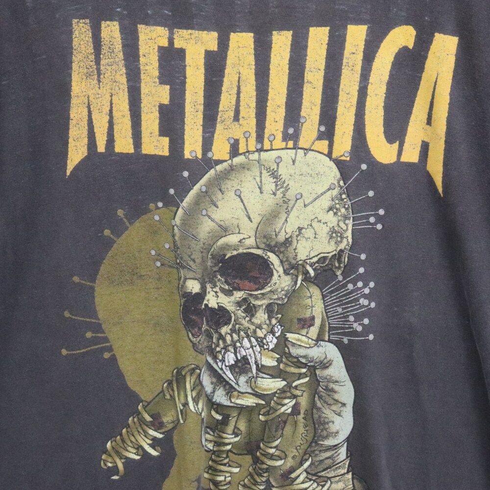 VINTAGE (ヴィンテージ) 90S METALLICA PUSHEAD FIXXXER メタリカ パスヘッド 半袖Tシャツ フロントロゴ カットソー ブラック