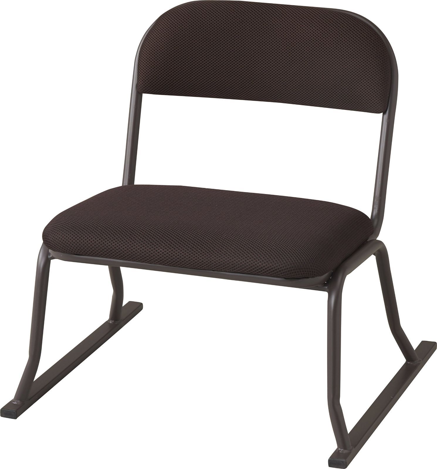 在庫 ブラウン メッシュ 積み重ね N-8402 パイプ 高座イス パール金属