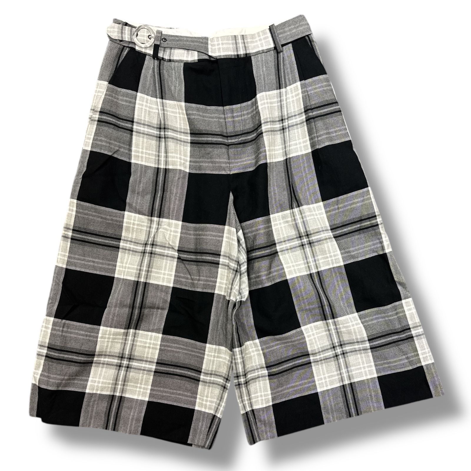 CHARLES JEFFEREY LOVERBOY チェックショーツパンツ 7分丈ワイドパンツ