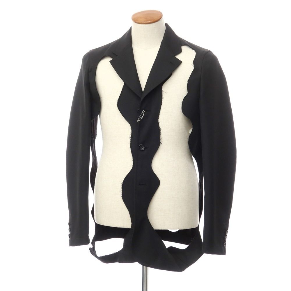 【中古】【未使用】コムデギャルソンオムプリュス COMME des GARCONS HOMME PLUS 2023年秋冬 ポリエステル 変型 カジュアルジャケット ブラック【サイズM】【メンズ】