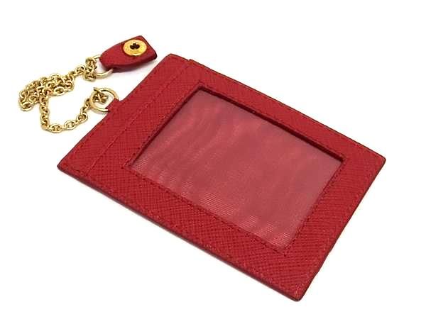 □美品□ PRADA プラダ サフィアーノレザー カードケース カード