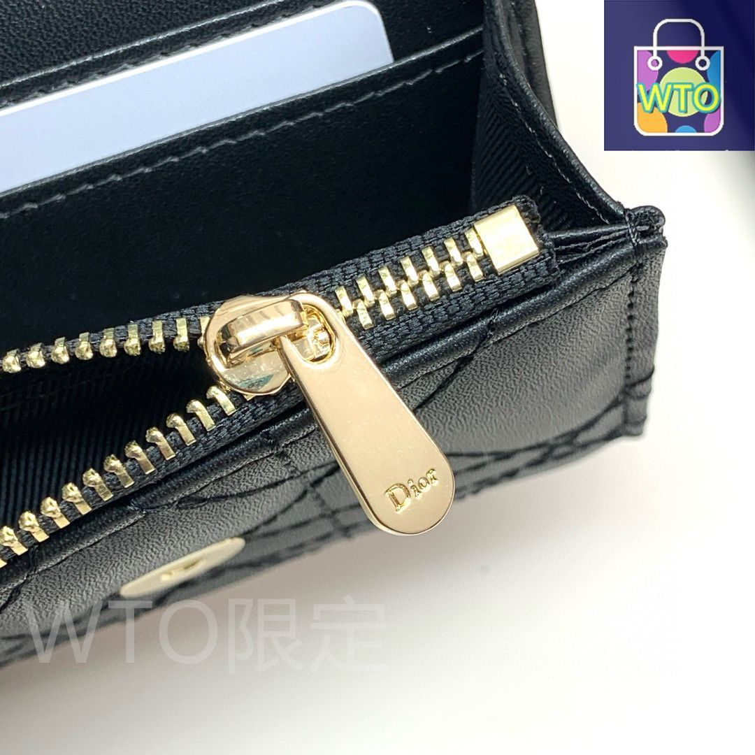 NEW☆Dior【直営店買付】ブラック上質ラムレザー×GOLDチャーム Christian Dior レディディオール ハンドバッグ ブラック