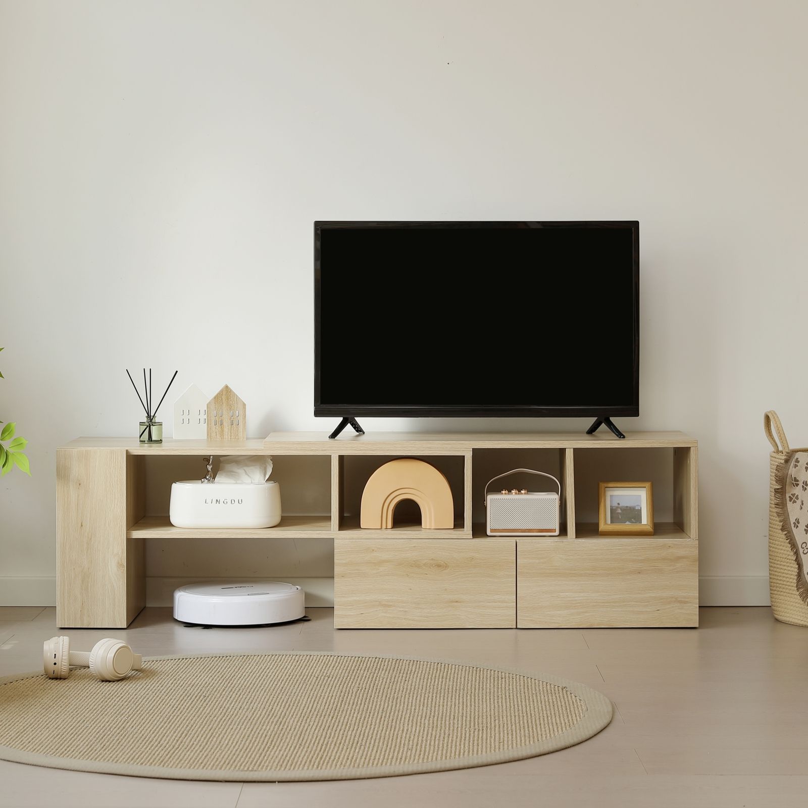 セール中」テレビ台 ローボード 収納 伸縮自由 幅95～169cm テレビ