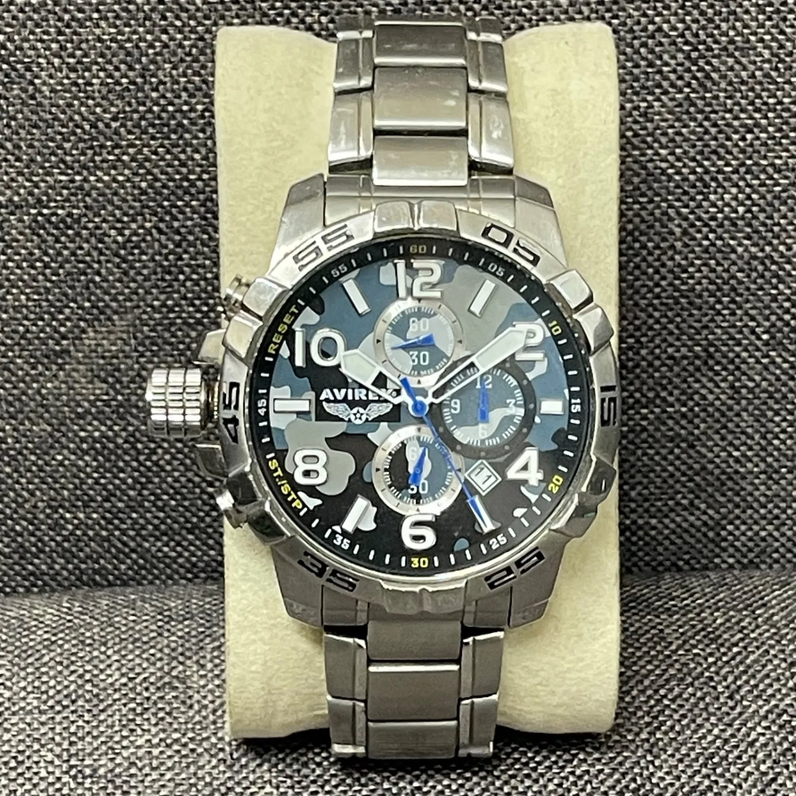 【稼働品】Avirex☆アヴィレックス☆クロノグラフクオーツ腕時計左側リューズ 2025年最新】AVIREX メンズ 腕時計(アナログ)の人気アイテム - メルカリ