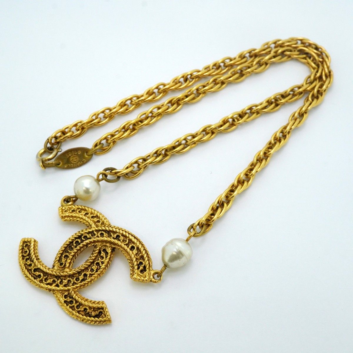 5jeb0258】シャネル ネックレス ヴィンテージ ココマーク GPメッキ  