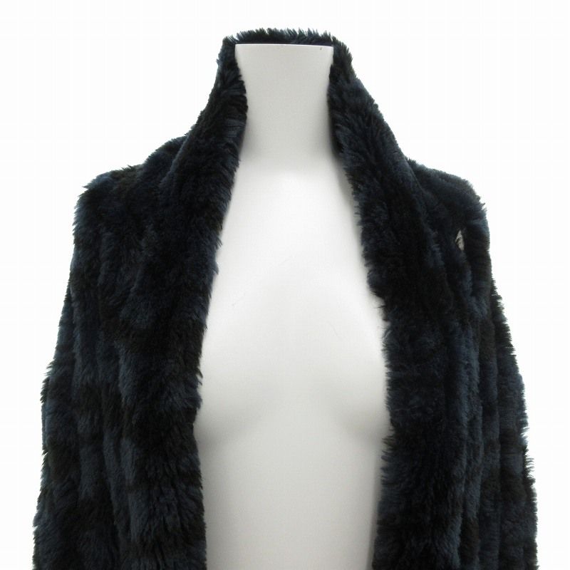 エンポリオ アルマーニ マフラー ストール ファー もこもこ ぼんぼん