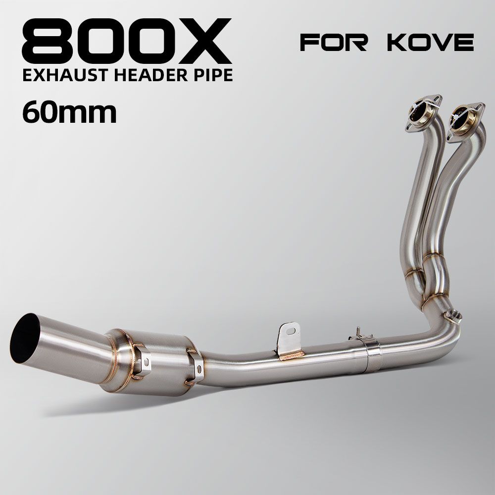 KOVE 800X 800 X ラリー アドベンチャー プロ バイク スステンレス エキゾースト フロント パイプ 60MM ADV エスケープ ヘッダー チュー