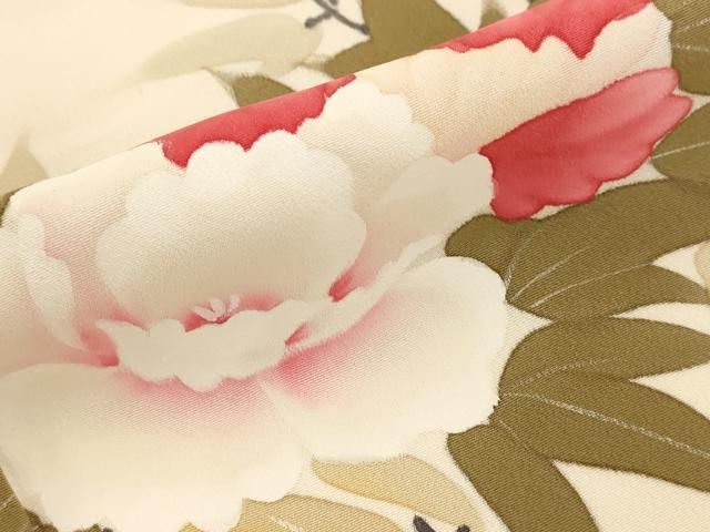 平和屋着物▽訪問着 手描き 枝花 暈し染 正絹 逸品 DAAR8607fe