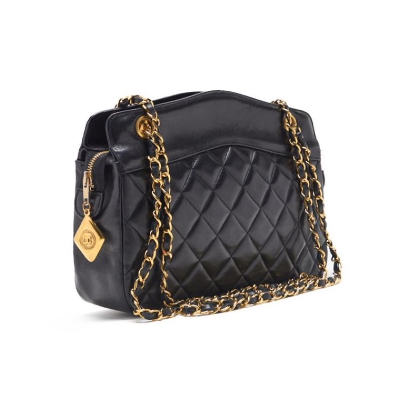 CHANEL【シャネル】マトラッセ プレートチャーム付き ダブルチェーンショルダー ラムスキン 黒（ゴールド金具）ショルダーバッグ ミニショルダーバッグ  レディースバッグ レディースショルダーバッグ ハイブランド【中古】【送料無料】 - メルカリ