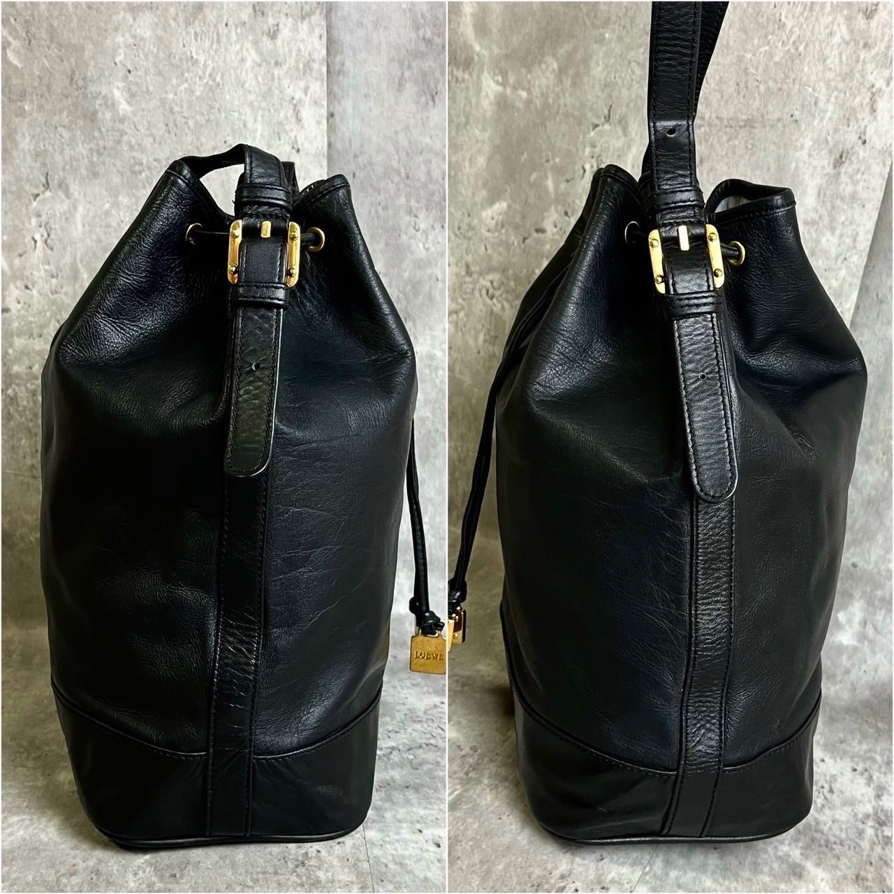 ✨良品✨ LOEWE ロエベ ショルダーバッグ トートバッグ 巾着 バケツ型 