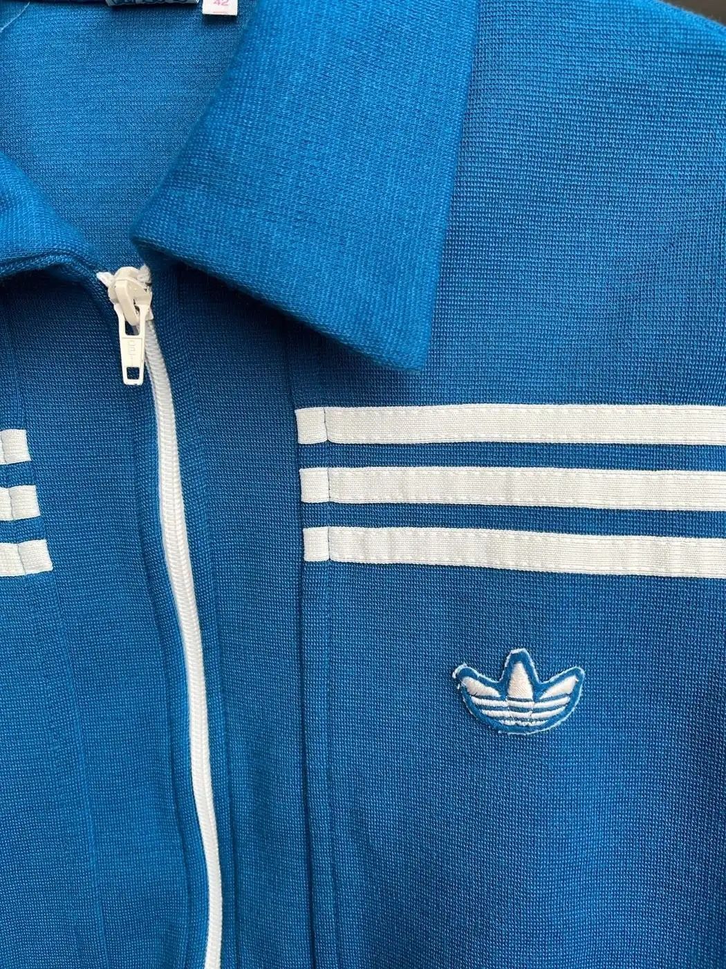 adidas激レア 70年代 adidas ガイコツジャージ 西ドイツ製 ネイビー