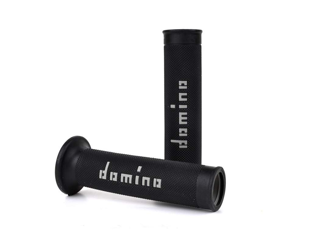 domino(ドミノ) ハンドルバーグリップ レースタイプ(TZグリップ) 126mm サーモプラスチックゴム ブラックXグレー A01041C5240