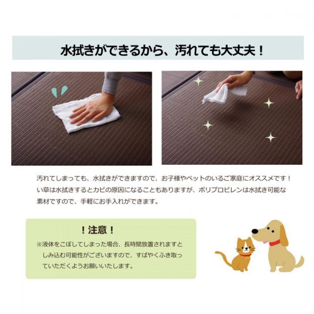 イケヒコ い草ラグ 置き畳 ユニット畳 PP 軽量タイプ スカッシュ グリーン 約82×82×1.7cm 6枚1セット MARWIL-DEMENAGEMENTS_CH