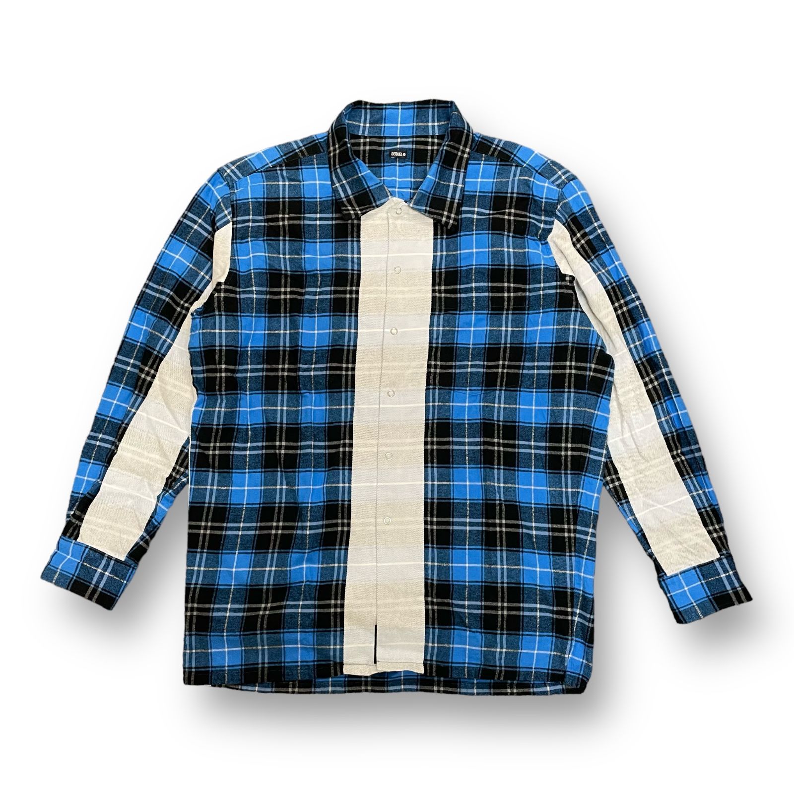 SEQUEL 22AW CHECK SHIRT  ラインチェックシャツ L藤原ヒロシ