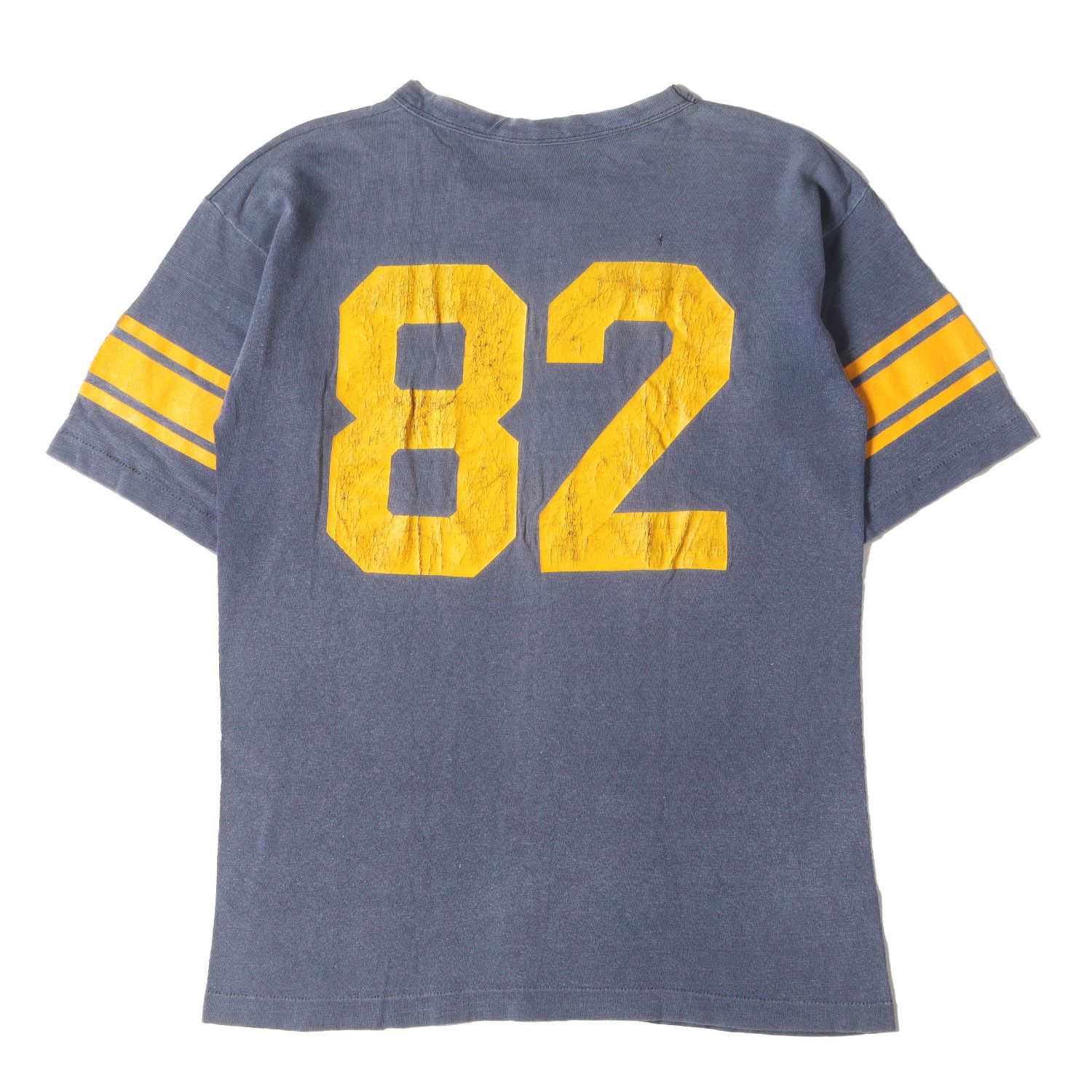 【雰囲気抜群 ビッグサイズ】Champion vintage チャンピオン ヴィンテージ Tシャツ サイズ:XL / 70s バータグ カレッジ フットボール Tシャツ (ノートルダム大学モデル) / ネイビー 紺 / トップス カットソー 半袖 / 70年代 古着【メンズ】【中古】【K4472】 雰囲気抜群 ビッグサイズ】Champion vintage Tシャツ サイズ:XL / 70s