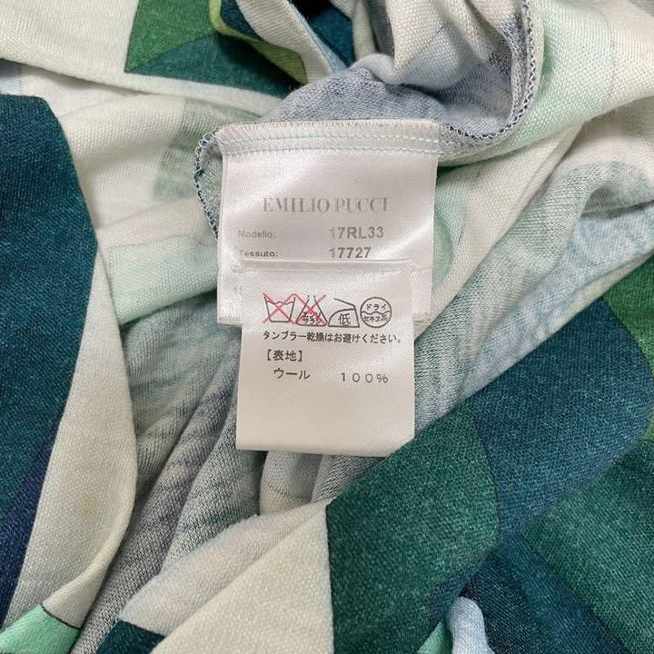 EMILIO　PUCCI　エミリオプッチ　ワンピース　長袖　グリーン系　ドレス EMILIO PUCCI エミリオプッチ ワンピース 長袖 グリーン系