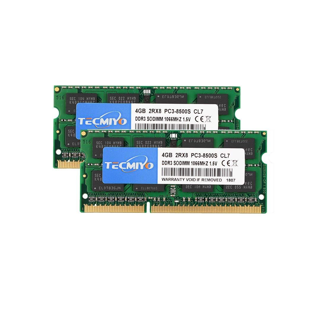 PC3_PC3-8500S 8GB テクミヨ ノートPC用メモリ1.5V 8GB DDR3 PC3-8500 1066Mhz 4GB×2枚 204Pin CL7 Non-ECC SO-DIMM 対応
