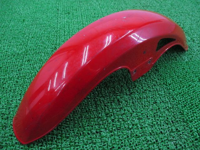 GPZ400F フロントフェンダー 赤 カワサキ 純正 中古 バイク 部品 ZX400A 割れ欠け無し そのまま使える ノーマル戻しに カスタム素材に