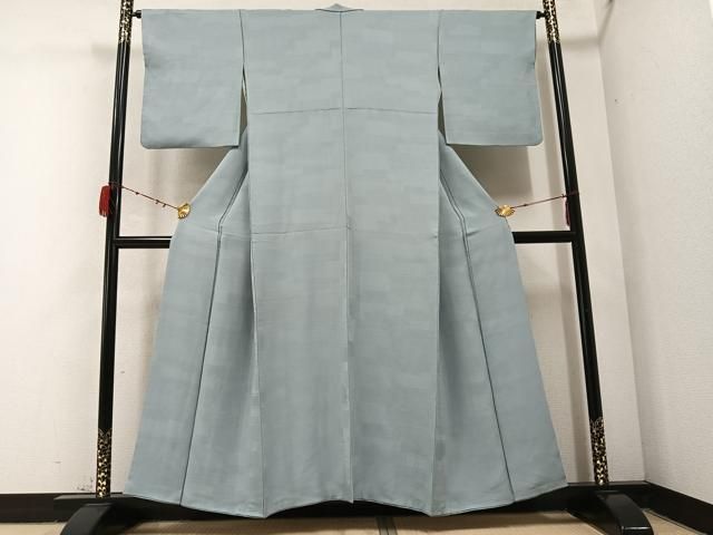 平和屋着物●上質な色無地 風景地紋 蕎麦切色 正絹 ♥ AABC3658ph