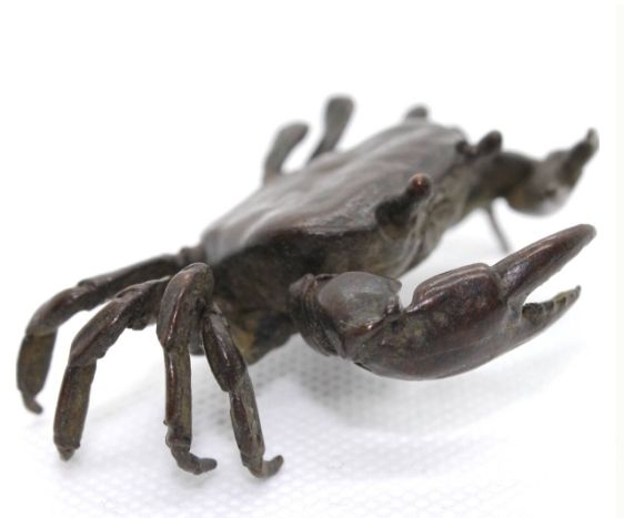 61g 大 カニ かに 蟹 茶道具 茶会 稽古 床の間 置物 置き物 蓋