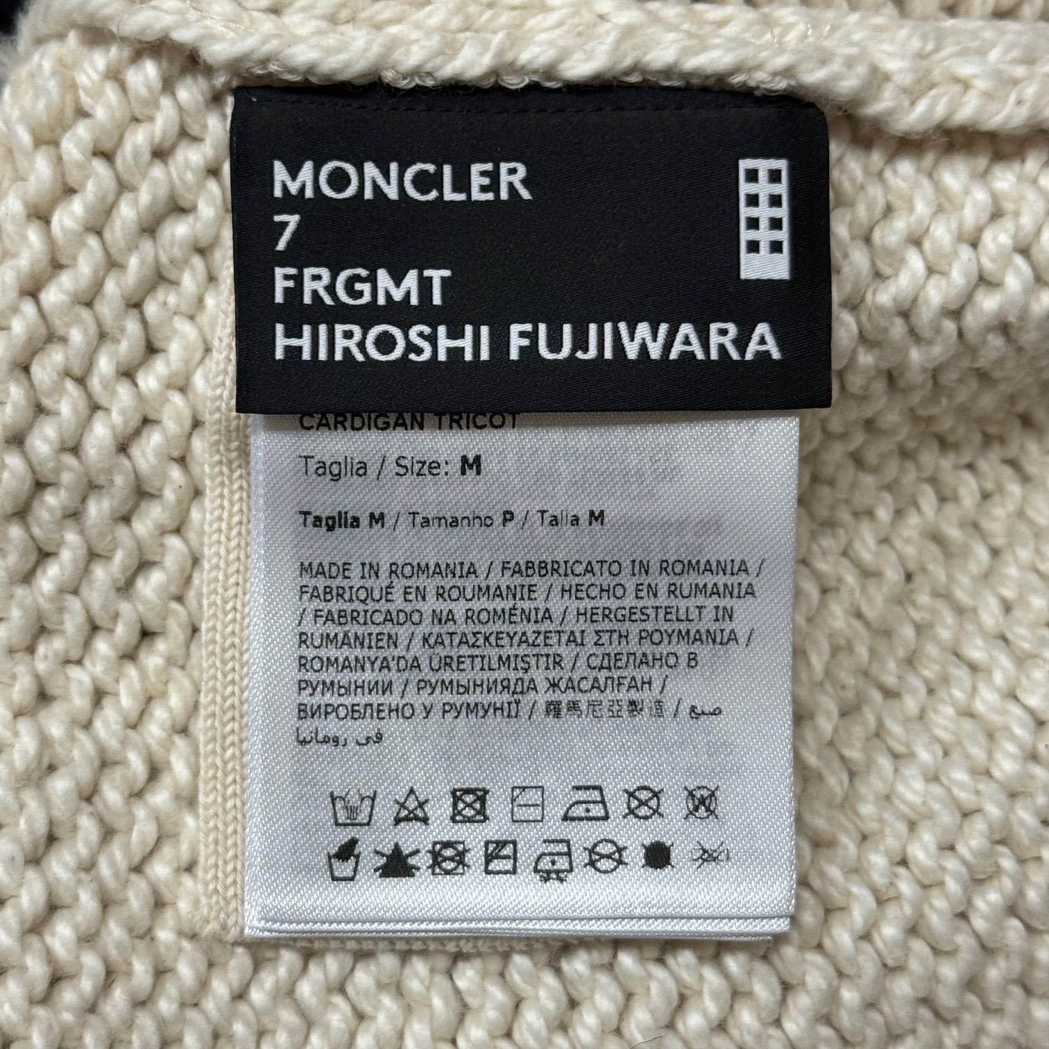 国内正規 参考上代162800円 MONCLER × FRAGMENT CARDIGAN TRICOT