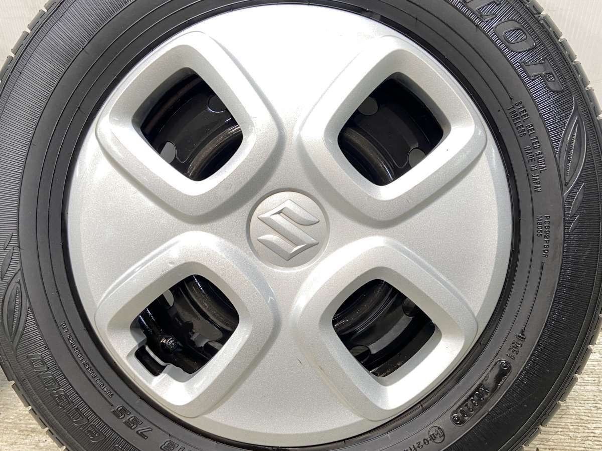 ダンロップ EC300 13インチ 5スポークホイールセット 145/80R13 ダンロップ エナセーブ EC300 スズキ純正 13x4.0 100