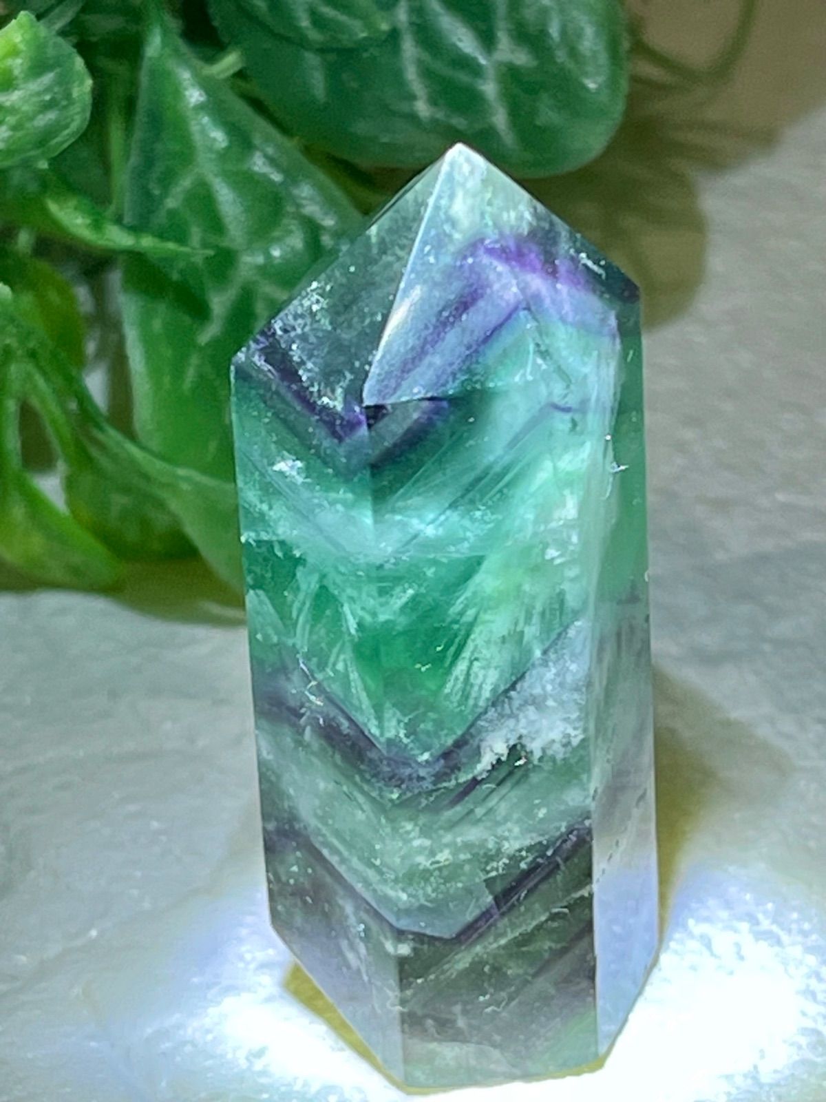 エンジェルフェザー✿*:・フローライトマルチカラー蛍石ポイント