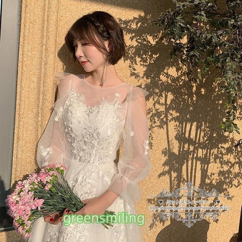 ウェディングドレス ウエディングドレス カクテルドレス ロングドレス パーティードレス ホワイト 結婚式 二次会 前撮り リゾート カジュアWP数量 価格926