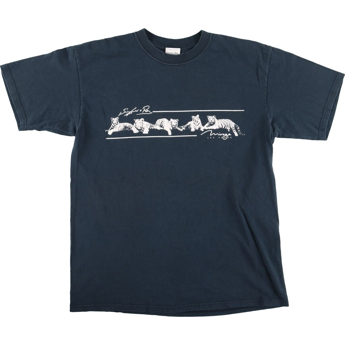 古着 90年代 SIEGFRIEDu0026ROY 虎柄 タイガー柄 アニマルTシャツ USA製 メンズL ヴィンテージ/eaa436812