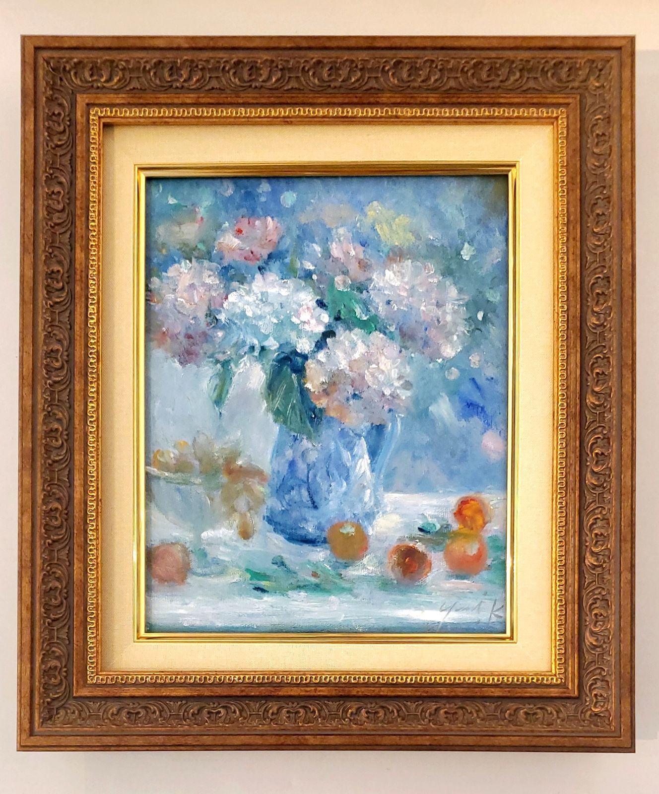 絵画 ｢静かなる情熱｣ F3 油彩 静物画 Yumi Kohnoura 神之浦由美