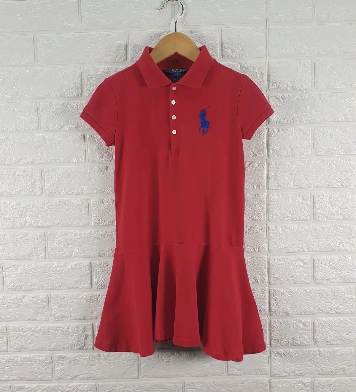 5 POLO RALPH LAUREN(ポロラルフローレン) キッズ ビックポニー カラー ワンピース