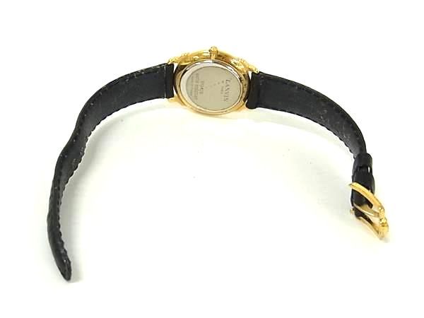 LANVIN ブラック ゴールド 手巻き時計 ネオクラシック LANVIN ブラック