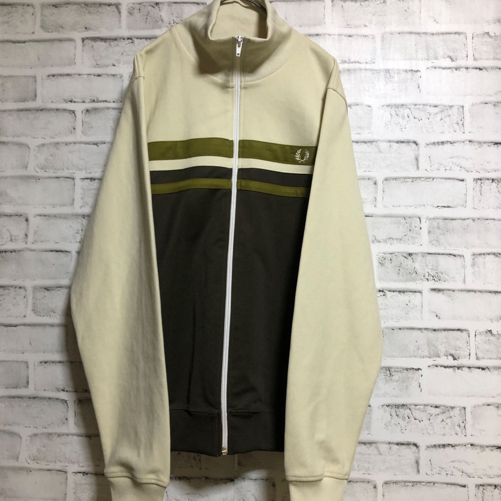 希少ブラウン×ベージュ⭐️Fred Perry トラックジャケット/ジャージ L 