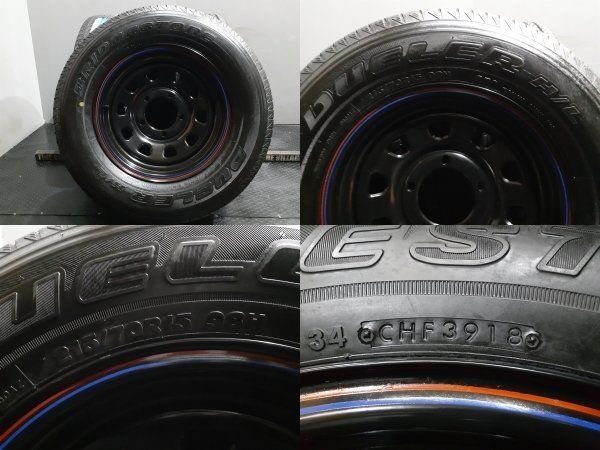 新品【BS DUELER H/L 215/70R15】夏タイヤ【DAYTONA デイトナ 15インチ 6J5HPCD139.7】ジムニー ジムニーシエラ等　(VTP937)