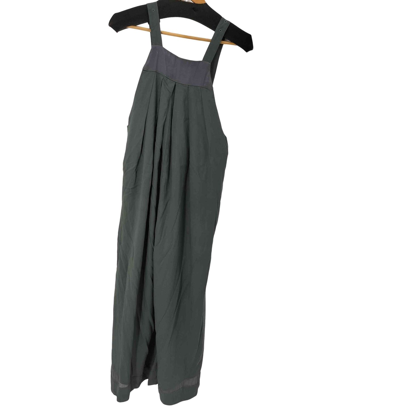 nest Robe ウールコットンリネンブロックチェックジャンパースカート