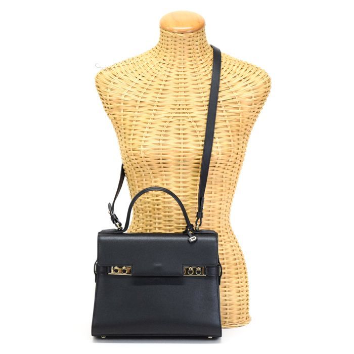 【ABランク】 デルヴォー DELVAUX タンぺート MM サプルカーフ (レザー) AA0368AAX ハンドバッグ 手提げかばん トップハンドルバッグ 2WAYバッグ 肩掛け レディース ブラック 正規品 中古 mbp26012 デルヴォー DELVAUX タンぺート MM サプルカーフ (レザー) AA0368AAX