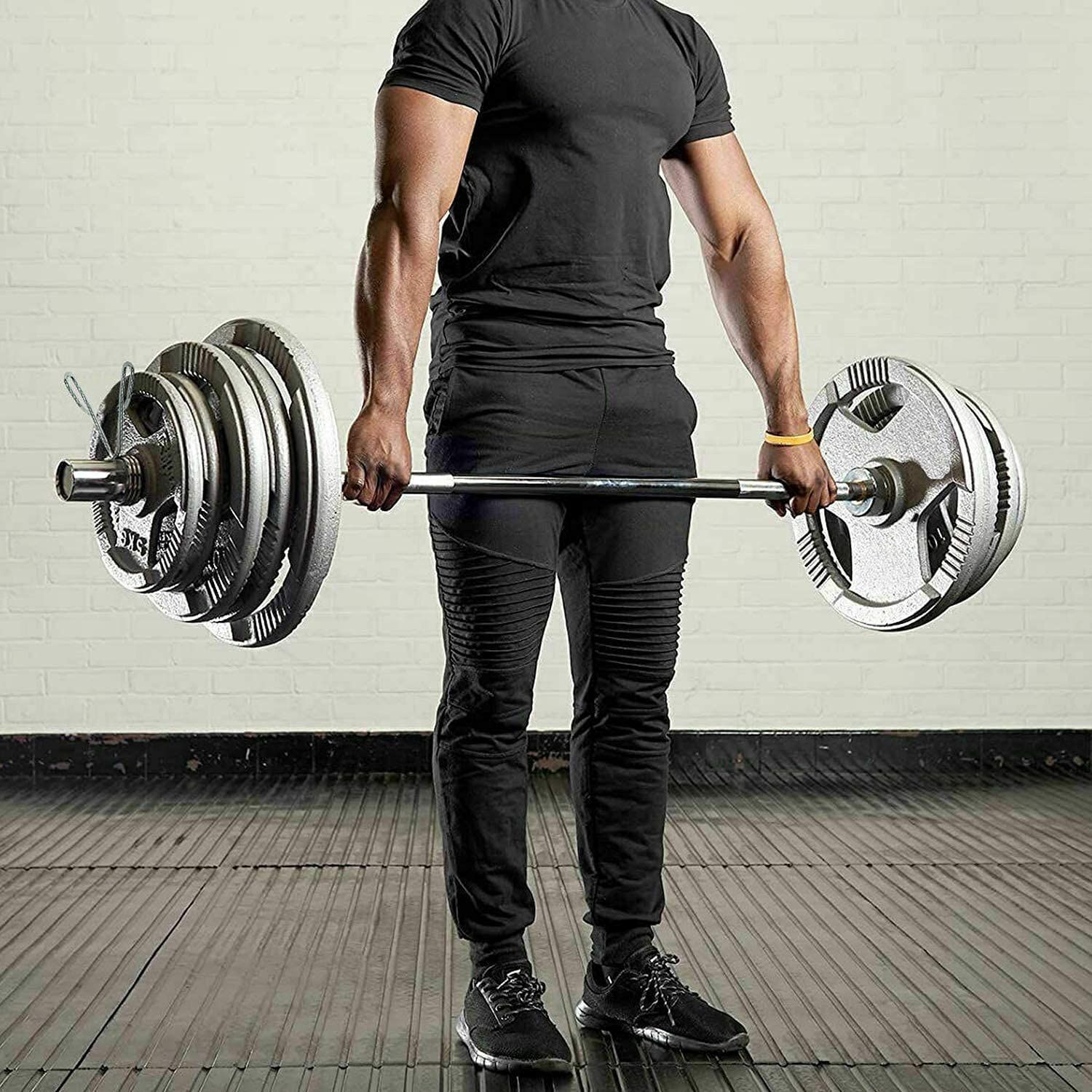 家庭用フィットネス機器直径 2.5cm デッドリフト スクワット バー シャフト、中空リングバー、、家庭用フィットネス機器，バーベルロッド，ウェイトリフティング 家庭用フィットネス機器直径 2.5cm デッドリフト スクワット バー