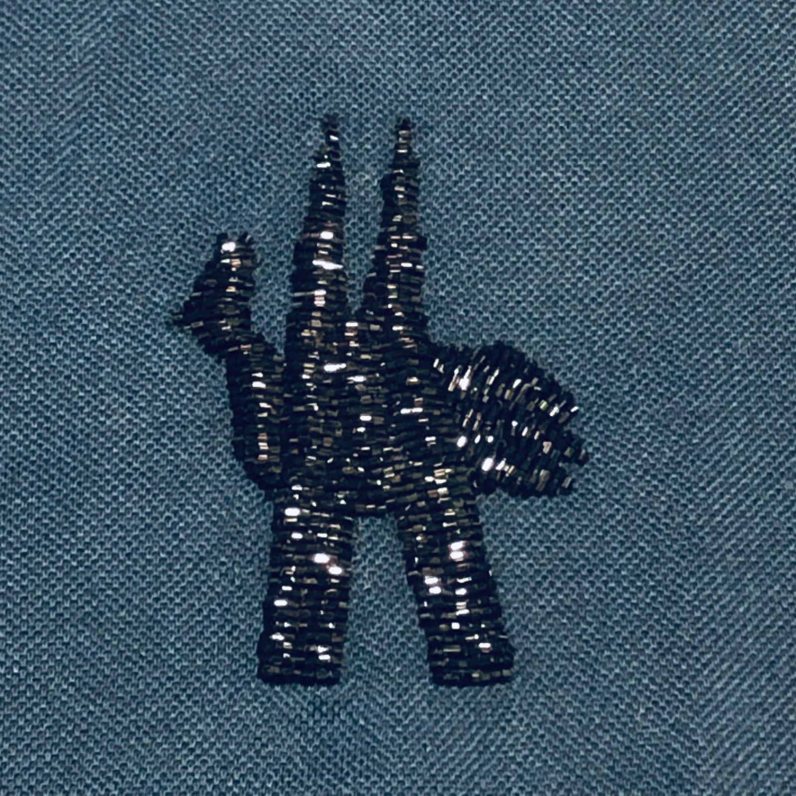 MONCLER モンクレール ポロシャツ 刺繍ロゴ ネイビー 良品