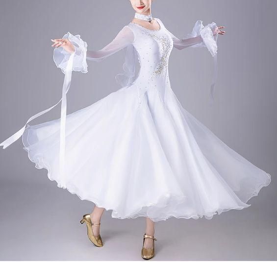 オーダーメイド 社交ダンス衣装 ストーン スタンダードドレス