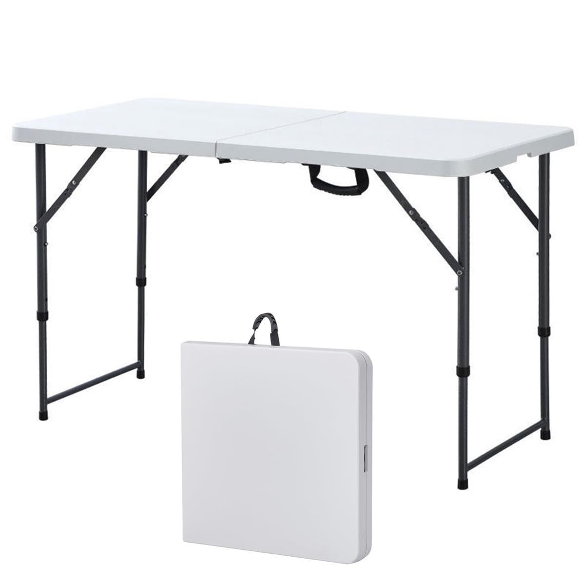 商品 折りたたみテーブル アウトドア 作業テーブル ダイニングテーブル 調整 多機能 アウトドア ポータブルテーブル 大きい 軽量 持ち運び 室内 屋外 ピクニック キャンプ 耐荷重120kg 122cm