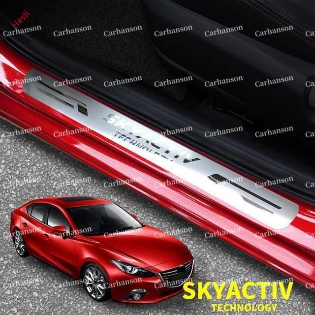 高品質 マツダ CX30 CX 5 CX-30 3 6 CX-5 CX5 ドアシル カバー ステッカー カースタイリング アクセサリー スカッフプレート ガード