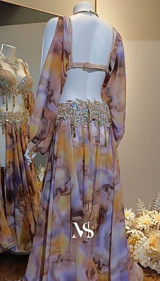 ベリーダンス衣装 オリエンタル衣装 ブラスカート 豪華 オーダーメイド